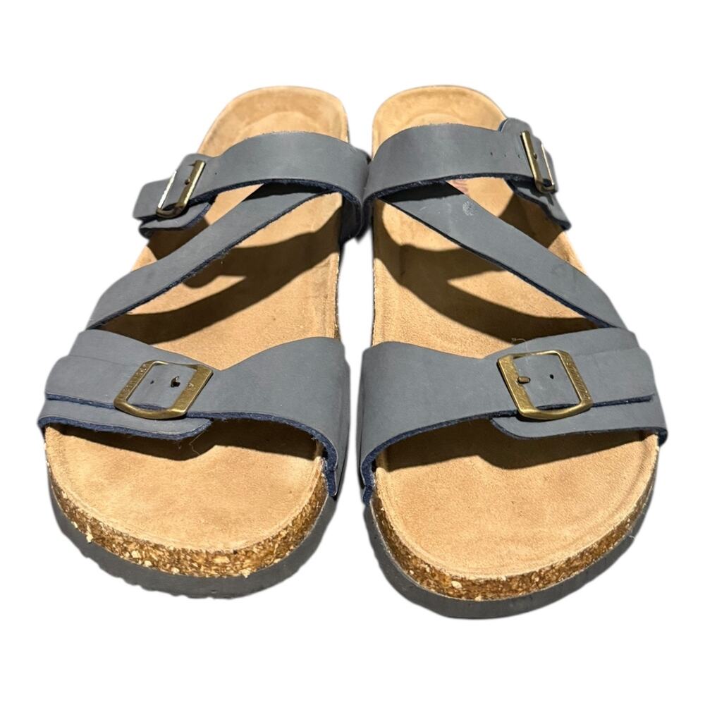 Guoluofei Men’s German Gray Brown Leather Strappy Sandals EU Size 46 US 12  12.5 - Picture 4 of 11